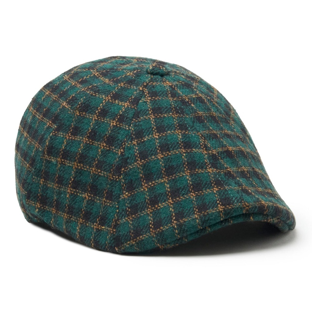 Boston Scally Cloverland Green Plaid 8 panel cap
Size small
